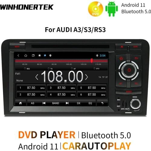 WINHONGTEK 2 Din Car DVD/CD Player With GPS Navigation System Car Radio For Audi A3/S3/RS3 2003-2012 With Camera Map