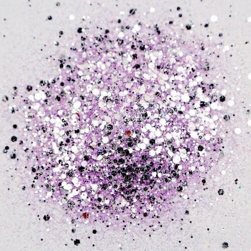 500g(17.6Oz)/Bag Nail Art Glitter Flakes Powder Mirror-Silver Shining Spangles Holographic Pure-color Chunky Loose Sequins Te#11