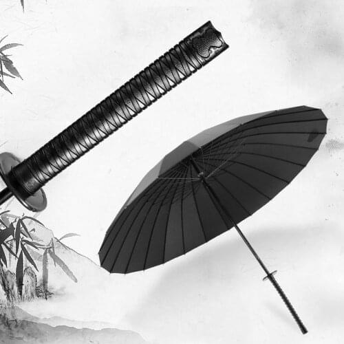 Japanese Samurai Large Umbrella Rain Women Strong Windproof Semi Automatic Long Handle Umbrella Men Business Umbrellas Paraguas