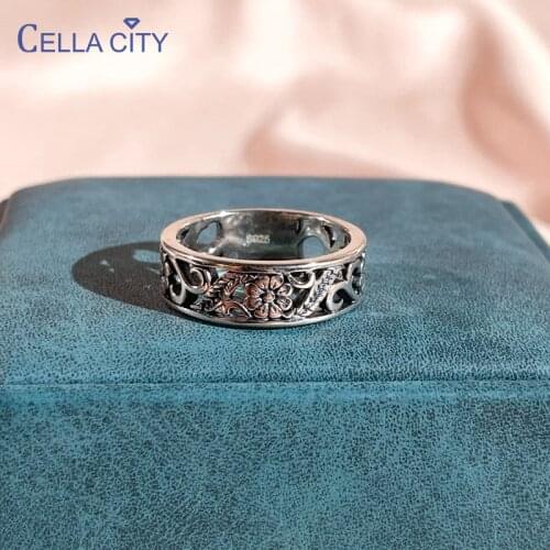Cellacity Top Brand Silver 925 Jewelry Rings For Women Anniversary Circle Couple Ring Size 6-10 Wholesale Fine Jewlery Gifts