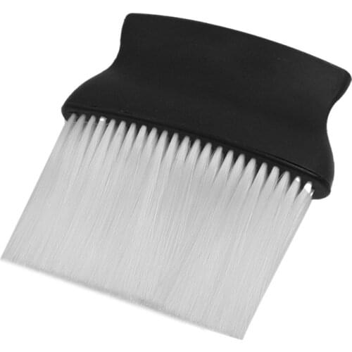Black White Plastic Hair Salon Neck Duster Cleaning Brush for Barber