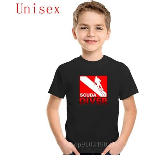 Scu-ba Diver Diving custom printed children T Shirt New Designer shirts for kids T shirts Cotton boy clothes Kpop girl clothes