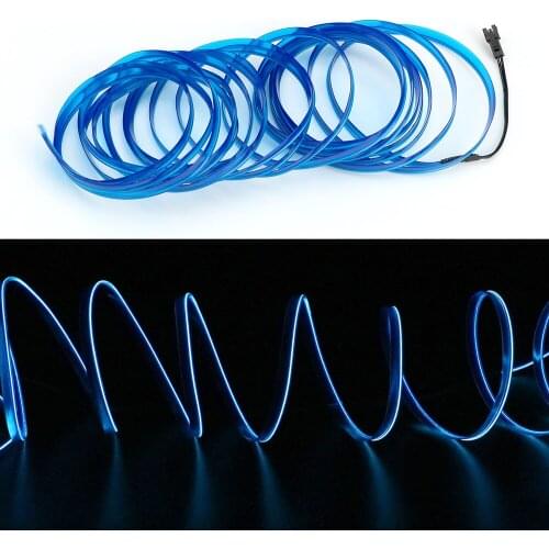 Flexible Neon Light DIY 12V 5 Meters Car Interior Lighting Auto LED Strip EL Wire Rope Auto Atmosphere Decorative Lamp