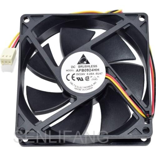 Well Tested DC Brushless Fan Cooling Fan AFB0924HH DC 24V 0.25A Three Wires Fan