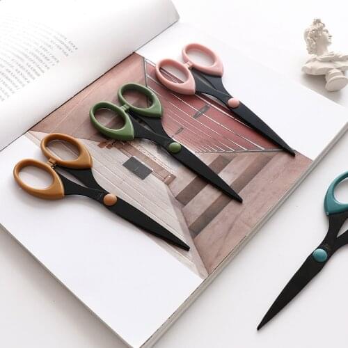 Mohamm 1Pcs Stationery Cutting Scissors Stainless Steel Paper Cutting Utility Scissors DIY Craft Random Color
