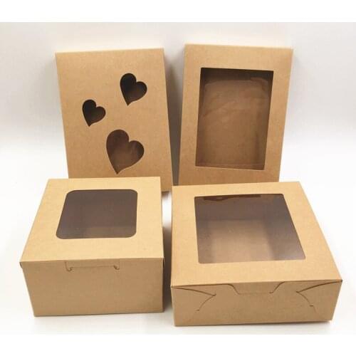 30pcs/lot Square Window Box cardboard packing gift box handmade soap candy For Wedding Decorations Gift Box