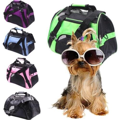 Dog Carrier Travel Car Seat Pet Carriers Backpack Breathable Cat Cage Breathable Nylon Small Dog Portable Travel Bag