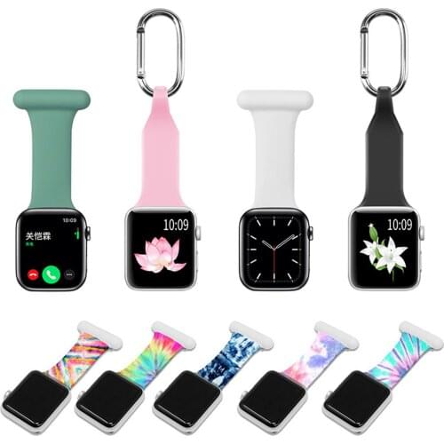 Doctor Nurse Brooch Pin Silicone Band Bracelet Watchband Fits for i Watch 5 6