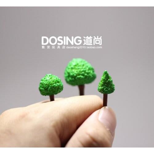 Mini Landscape Small Tree Cypress Sand Table Scene Green plant Model Ornamental Accessories Figurines material Kids Toys