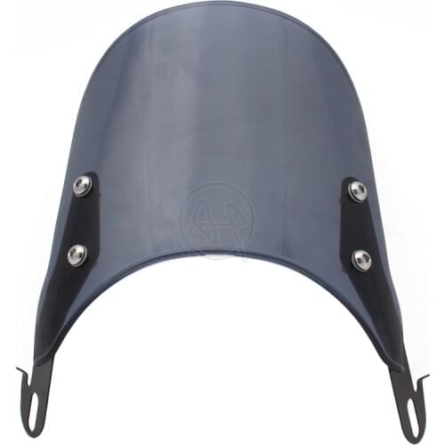 5-7 inch Motorcycle Retro Cafe Racer Headlight Windshield Instrument Visor Universal For Honda Yamaha XJR 1300 Suzuki GSX 1400