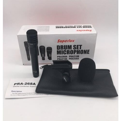 Superlux PRA268A musical Instrument pick up microphone condenser recording microphone for drum set overhead or hi-hat