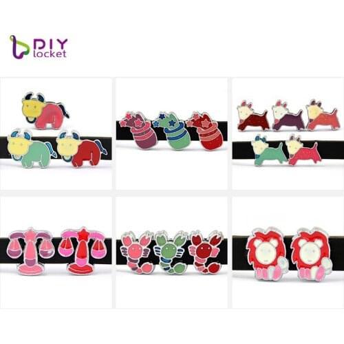 8MM Wholesale Mix Style Animal Slide Charms 10 pcs/lot Fit DIY Wristband & Bracelet LSSC23-160