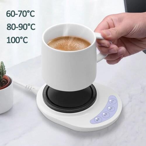 220V Cup Warmer Mug Heater 100°C Hot Tea Makers Heating Coaster 3 Gear Desktop Heater for Coffee Milk Tea Warmer Pad Auto-off