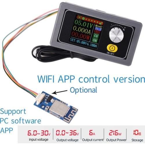 DC DC Buck Converter CC CV Power Module 0-36V 6A Adjustable Regulated power supply Voltmeter ammeter CNC 216W WIFI APP control