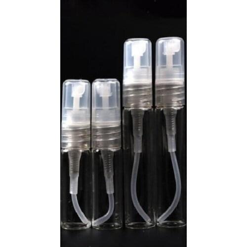 5ml 10ml Perfume Atomizer Test Vial Transparent Glass Bottle Empty Refillable Cosmetic Containers Bottles Sample Packaging Vial
