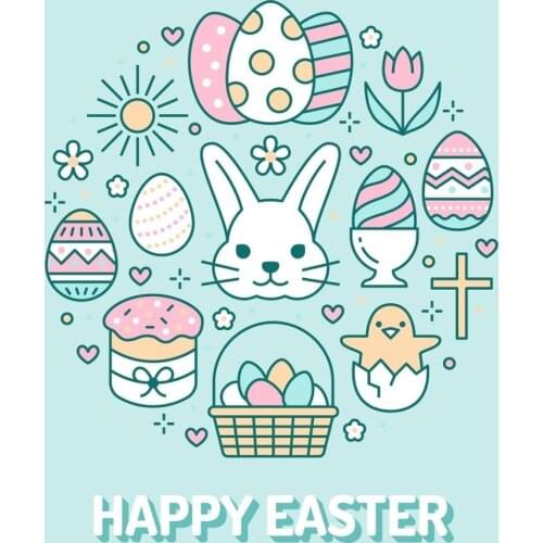 Happy Easter Animals Clear Stamps For DIY Scrapbooking Card Making Album Decorative Silicone Seal Craft