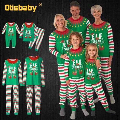 Christmas Premium Family Christmas Pajamas Sets Printed T-shirt Children Mom Daughter Sleepwear Kids Toddler Baby Born Clothes