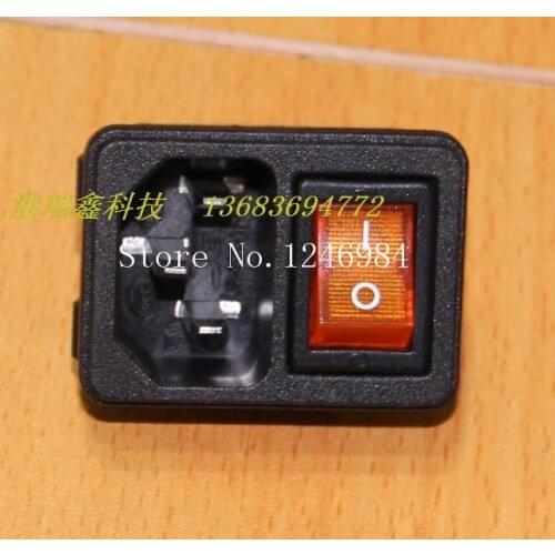 [SA]JEC AC AC outlet triangle with a yellow card combo socket switch JR-101-1FSA--50pcs/lot