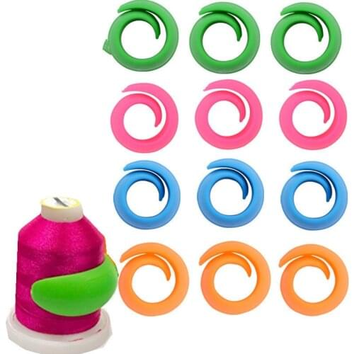 5/15Pcs Thread Spool Huggers Bobbin Clamps Silicone Holders Keep Thread Spools From Unwinding Peels Sewing Accessories