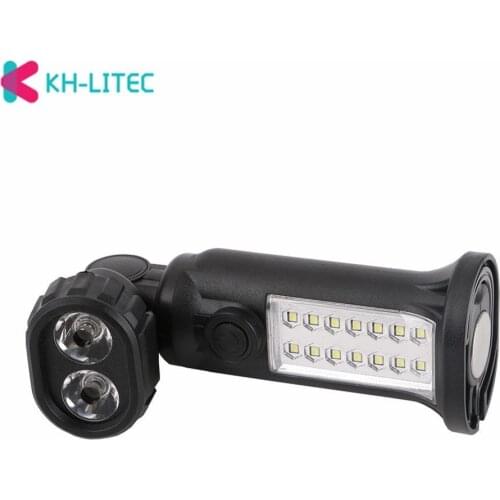 14 * SMD LED +2 LED Camping Work Inspection Light Lamp Hand Torch Magnetic Portable Work LED Flashlight Searchlight 3 *AAA