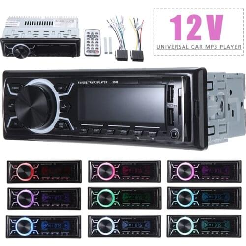 For Universal Car 1pc Portable bluetooth 4.0 Stereo MP3 Player 7 Colorful Light 2 USB Fast Charging Radio Audio Players Mayitr