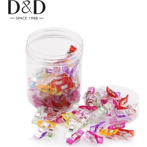 50/100Pcs Sewing Clips Assorted Colors Hemming Sewing Craft Clamps Clips for Quilting Plastic Clips DIY Sewing Accessories