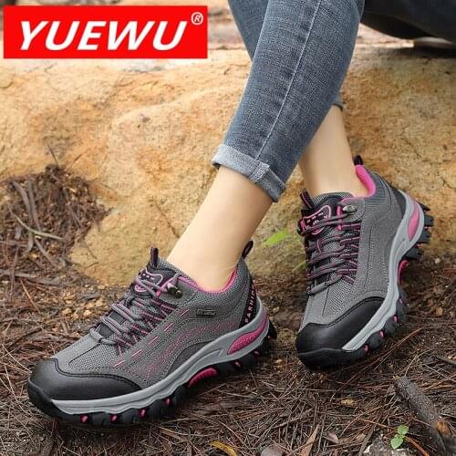 YUEWU Women’s Outdoor Mountaineering Sneakers Fashion Trend Shock Absorption And Antiskid Casual Shoes Reinforce