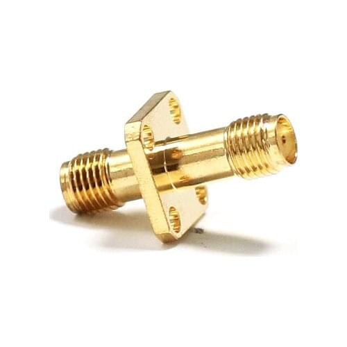 1pc SMA female switch female jack RF coax adapter 4-hole panel mount Flange long version Wholesale Fast Shipping