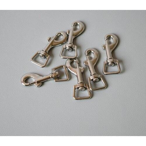 100 Pcs/Lot Products Heavy Duty 5/8Inch(15mm) Square Eye long Nickel Plated Metal Snap Hook Trigger Clip Swivel Clasp ideal