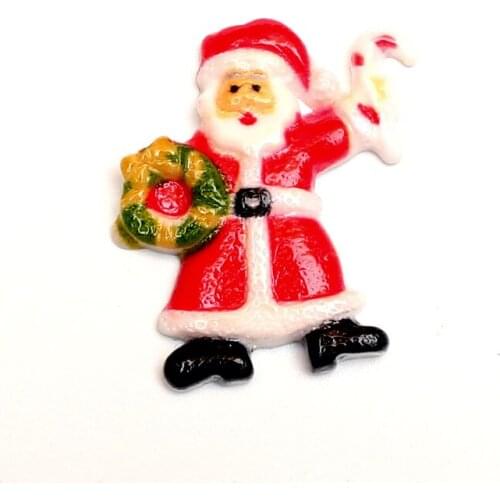 20Pcs Christmas Tree Santa Claud Resin Decoration Crafts Flatback Cabochon Embellishments For Scrapbooking Beads Diy Accessories