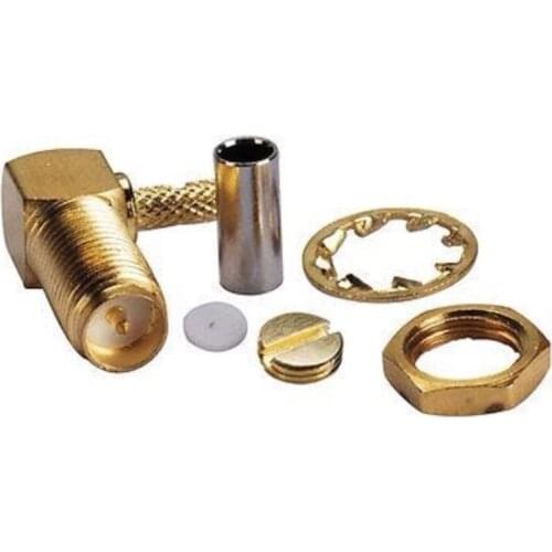 3pcs SMA Or RP-SMA-KW1.5 Right Angle Crimp for RG316 RG174 Cable RF Connector