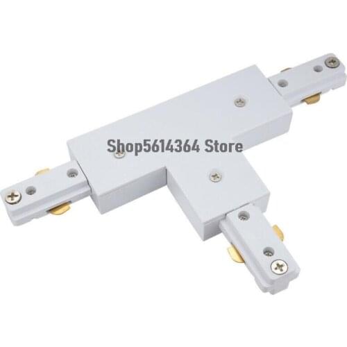 3-Way T Connector for 3-Wire Lighting Track Rail, White