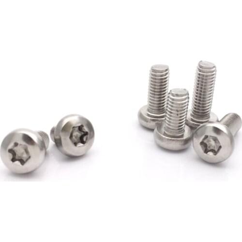30pcs M5 Stainless steel Torx round head screw T&TX plum furniture decoration screws bolts 6mm-20mm length