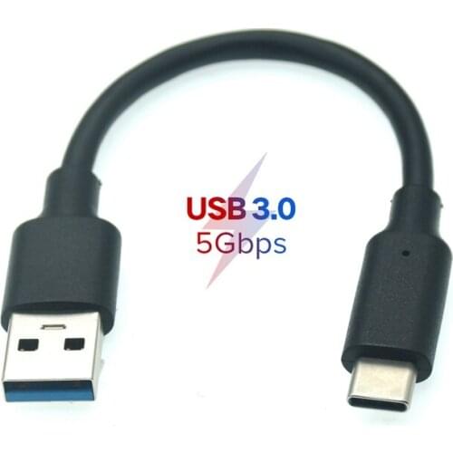 3A 90 Degree USB Type C Charging Cable Quick Charge 3.0 QC Mobile Phone Tipo C USBC Data Fast Charger Cord 0.1m Meter M Long