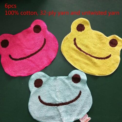 6pcs 2020new 100% cotton towel non-twisted jacquard small square towel, handkerchief, coaster, saliva towel hand towel tea towel