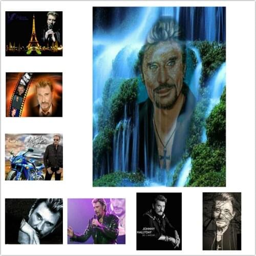 Famous star Johnny Hallyday pattern 5D Diamond mosaic full diamond embroidery beads Diy diamond painting cross stitch WG797