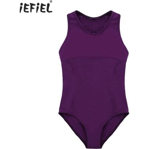 Kids Toddler Ballet Leotard Jumpsuit Sleeveless Strappy Back Ballet Cut Dancing Costume Gymnastics Leotards for Girls Dancewear