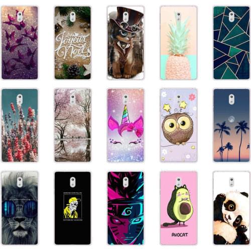 Phone Case For Nokia 3 Soft Silicone TPU Thin Flower Floral Painted Back Cover For Nokia 3 Case