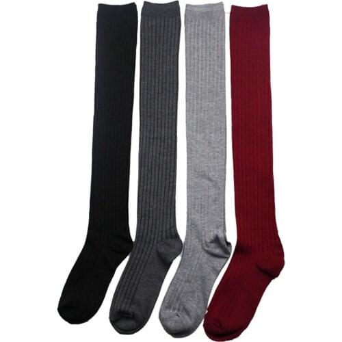 Winter Warm Cotton Stockings Women Sexy Thick Crochet Over The Knee Thigh Stockings Warm Thigh High Stockings calcetines mujer