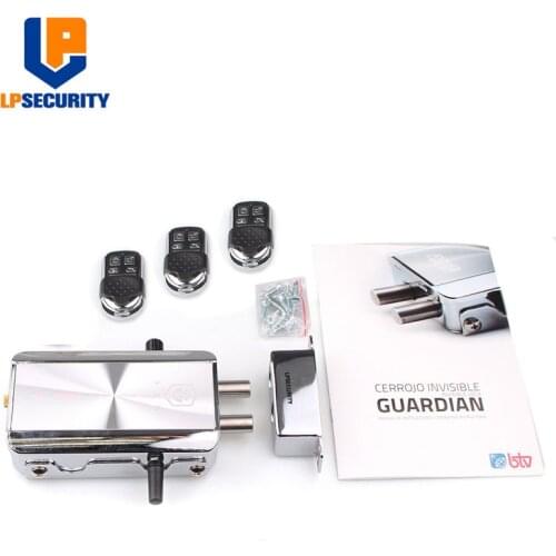 LPSECURITY Electric Electronic Door Lock with 3 Remote for Doorbell Intercom Access Control (Battery not included)