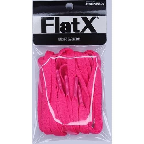 FlatX 8mm Neon Pink/ Neon Pink Color Metal Tips Shoelaces High Quality Professional Sneaker Laces Shoelace Lacet