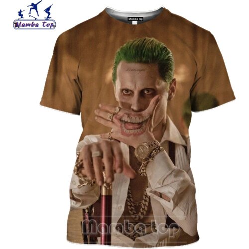 Joker T Shirt Mans T-shirt 3D Print Movie Clown T-shirts Anime Mens T-shirts Horror Women Tshirt Hip Hop Tops Tees Streetwear