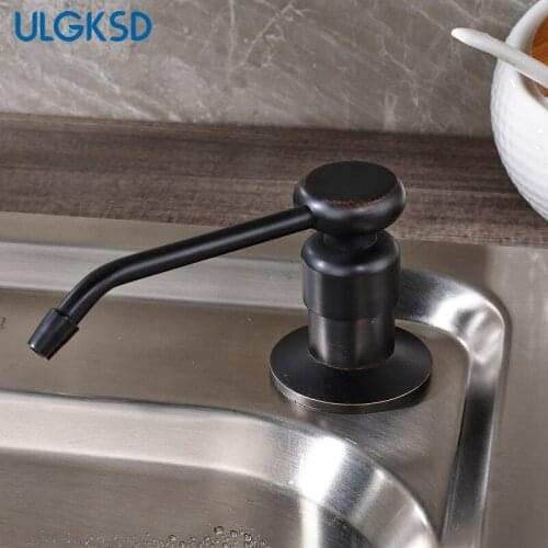 Chrome Head Kitchen Soap Dispense Oil Rubbed Bronze Bottle 220ml Sink Liquid Kitchen Accessories deck mount