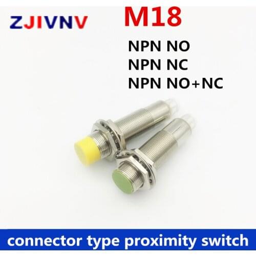 Best quality CE approval 2 year warranty M18 NPN NO/NC/NO+NC proximity inductive switch connector type sensor dc open