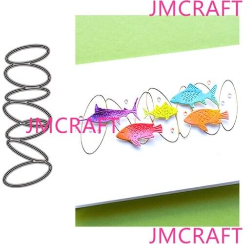 JMCRAFT 2021 New A string Of Oval Circles Toy Metal Cutting Die For Scrapbooking Practice Hands-on DIY Album Card Handmade Tool
