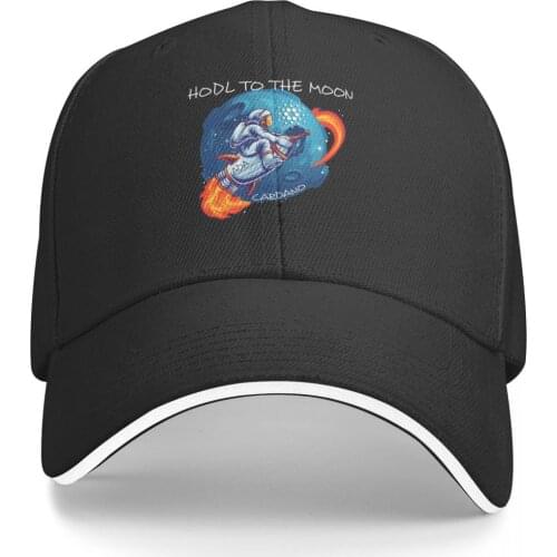 Cardano ADAHODL To The Moon Promo Mens and Womens caps Print Anime Golf summer Graphic cap
