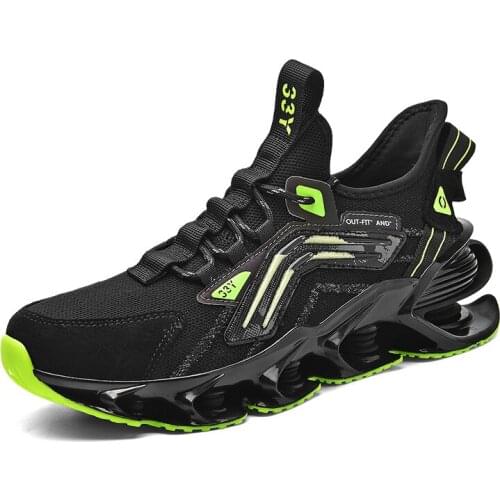 Classic Men Mesh Running Shoes Breathable Chunky Sneakers Outdoor Jogging Shoes Trendy Antiskid Damping Sports Shoes Zapatillas