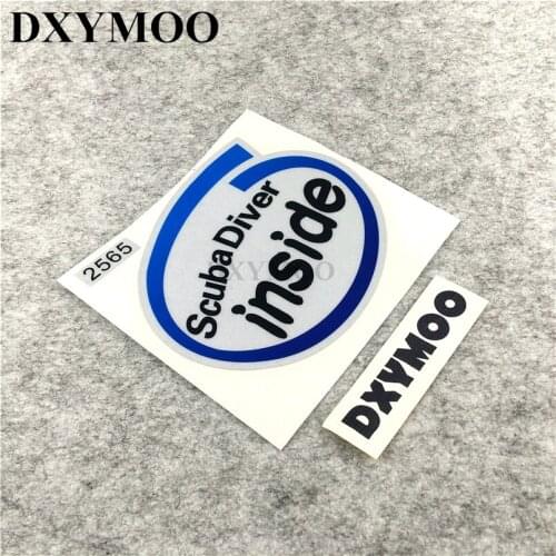 Sports Car Stickers Scuba Diver Inside Car Whole Body Window Tail Motorcycle Decals 3M