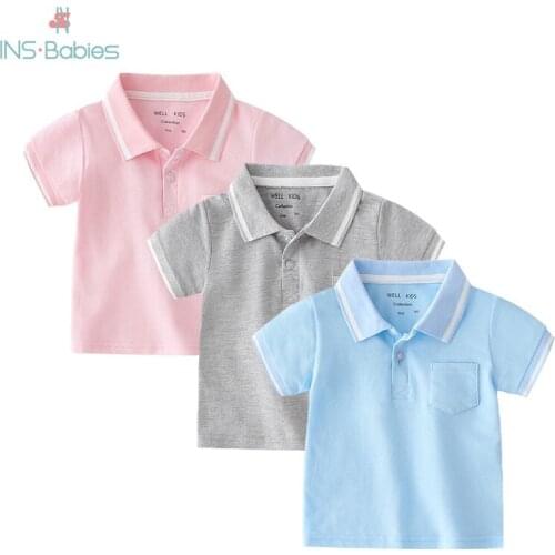 2021 New Boys T-shirt Summer Children Clothes Casual Short Sleeve Home Clothing Outwear Pure Cotton Pullover Tops 2-7 Years Old
