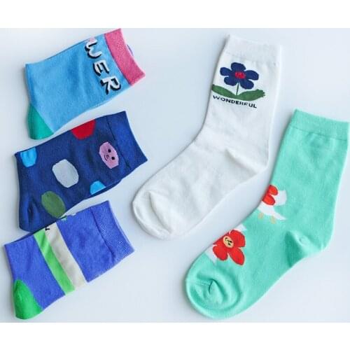 New Comfortable Cotton Socks YZ-S-ZZ-0086 Cute cartoon cute girl in the tube of cotton socks tide For 2021